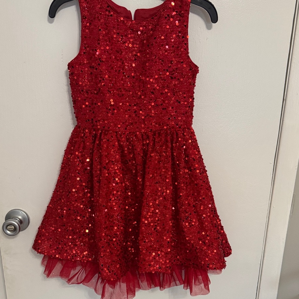 Rare Editions Red Sequin Dress